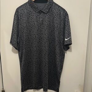 Nike Dri-Fit Tour Camo Print Golf Polo Men's Shirt  Iron Grey - Size L